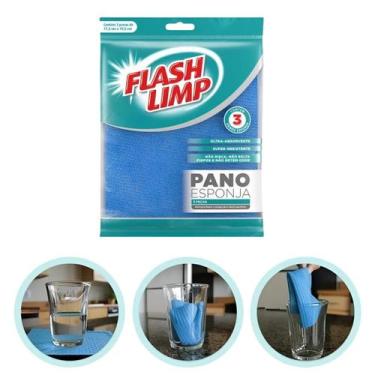 Imagem de Pano esponja 3 peçasc flash limp flp6149 - Flashlimp