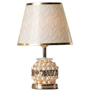 Imagem de Abajour Gold Perola Abajur De Tomada Quarto Sala Abajur Mesa Corpo Iluminado Luxuoso