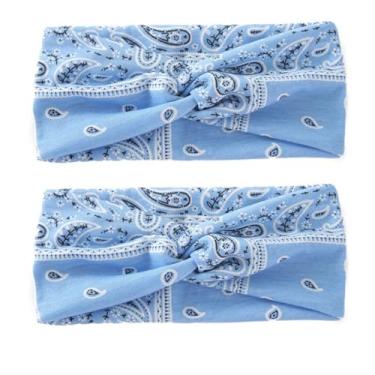 Imagem de Bandana com estampa Paisley 2 unidades, estilo boho chique, bandana de cabelo para mulheres e meninas, estampas sortidas