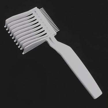 Imagem de Aparador de cabelo elétrico masculino para corte de cabelo liso pente de posicionamento inclinado - cinza