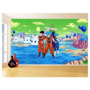 Imagem de Papel De Parede Dragon Ball Goku Vegeta Anime 3,5M Dbz422 - Você Decor