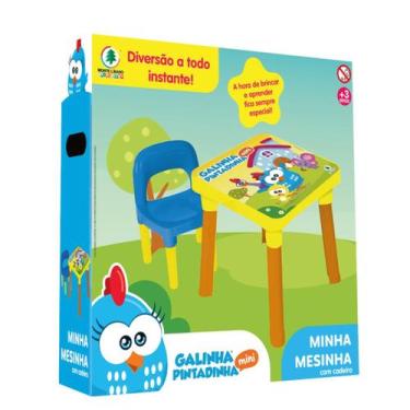 Imagem de Minha Mesinha Com Cadeira Infantil Galinha Pintatinha Mini - Monte Líb