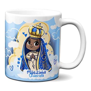 Imagem de Caneca Fofa Nossa Senhora Aparecida Rogai Por Nós Padroeira (Branca)
