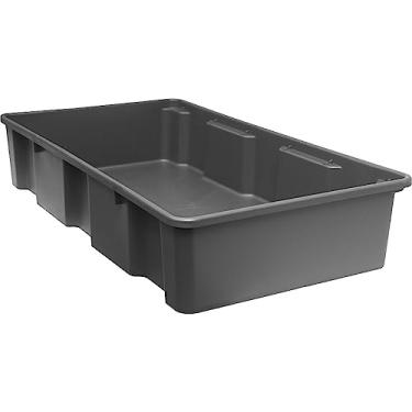 Imagem de Caixa Organizadora 32 Litros Multiuso Retangular Longa Cinza 42039 Presto