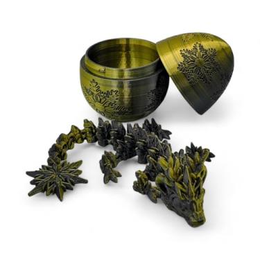 Imagem de ZZ LIFE Ovo de dragão de inverno surpresa – articulações articuladas de dragões de 28 cm – Caixa com tema de floco de neve, ovo de dragão misterioso, TDAH, estresse, alívio da ansiedade