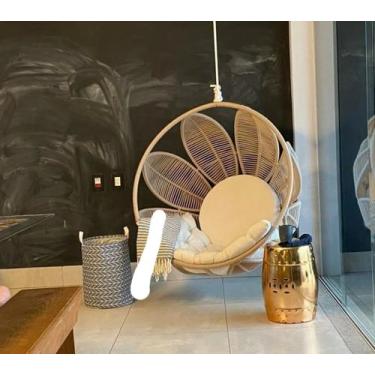 Imagem de Balanço Suspenso Flor Corda Nautica Cor Rami Alm Lizati bege - Varanda