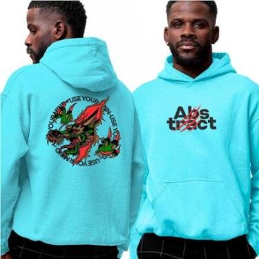Imagem de Blusa De Frio Moletom‎ Angry Dragon Green Abstract Street-Unissex