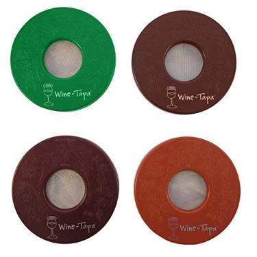 Imagem de Coberturas de vidro para beber taça de vinho - Mantém insetos e insetos longe ao ar livre - Conjunto de 4 capas de bebida antiderramamento, Harvest