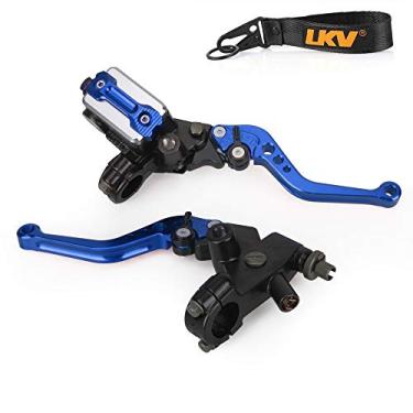 Imagem de LKV Alavanca de bomba de embreagem de freio de motocicleta com cilindro mestre hidráulico acessórios de motocicleta pistão universal 22 mm CNC compatível com Honda Yamaha Kawasaki Suzuki
