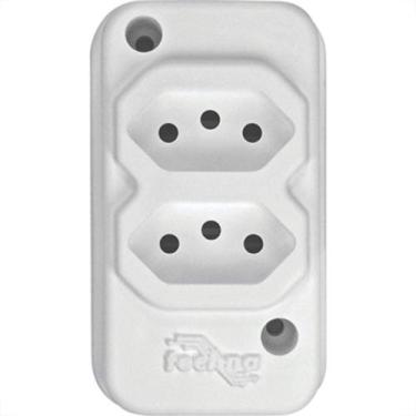 Imagem de Tomada Barra Techna Dupla 2P+T 10A Branco