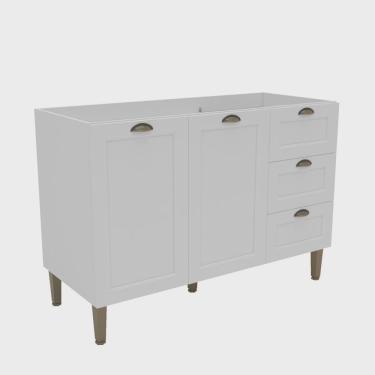 Imagem de Armário Balcão de Cozinha 120cm com 2 Portas e 3 Gavetas 2324 Provençal