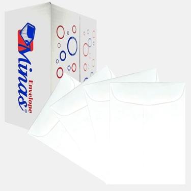 Imagem de Envelope de catálogo 500 Minas Envelope 13 cm x 19 cm (extremidade aberta), resistente 11 kg. Branco, aba de gengiva forte, 500 envelopes