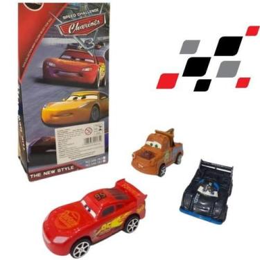 Imagem de Kit com 3 Carrinhos do Filme Carros  Com Fricção - Toy