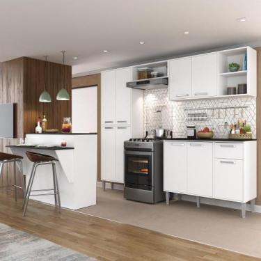 Imagem de Cozinha Completa C/ Bancada Siena Multimóveis Branca - MULTIMOVEIS