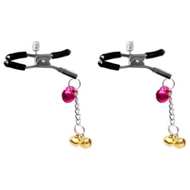 Imagem de Grampos para Seios em Metal com Presilhas Ajustáveis e Sininhos Coloridos para sua Diversão e Prazer