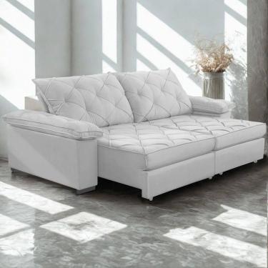 Imagem de Sofá Retrátil E Reclinável 2,90m Clara | Conforto Premium E Design Elegante | Lansof Cores Cinza