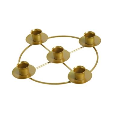 Imagem de Bothyi do Advento para Velas Cônicas, Castiçal Decorativo para Casa, Porta-Velas de Natal e Aniversário, Ouro