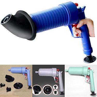 Imagem de Desentupidor de Vasos Sanitários Plunger Neumático Bomba Ar Alta Pressão Poderoso Limpador Manual ralos Banheiro com Plugues Intercambiáveis para Vári