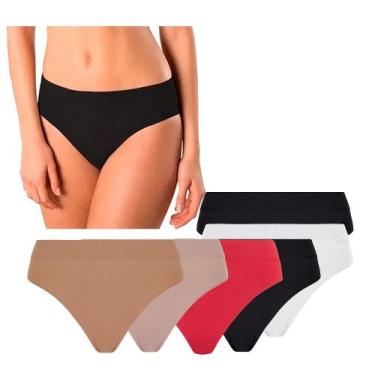 Imagem de Kit  6 Calcinha Lupo Loba Básica Sem Costura Poliamida, Sortido, GG