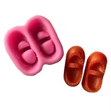 Imagem de Molde Silicone Sapatilha Sandalia Sapatinho Bebe 3d Nenem - LUYKE
