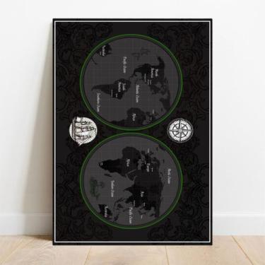 Imagem de Placa Decorativa Mapa Navegação - TaColado., 20x30cm