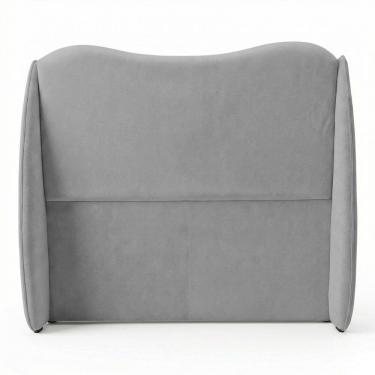 Imagem de Cabeceira Orgânica Para Cama Box King Size Luma 195cm Chenille Bouclê Prata - Abmaza