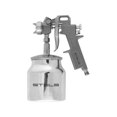 Imagem de Pistola de Pintura de Baixa Pressao 1.2 a 1.8 Caneca de Aluminio STELS