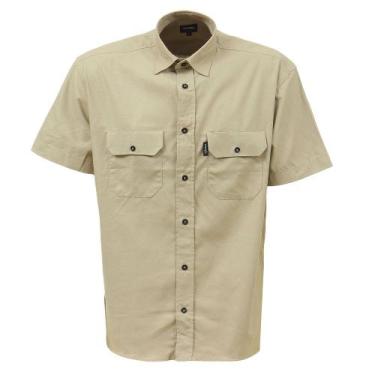 Imagem de Camisa Masculina Manga Curta Bege Wrangler 38333, XG3