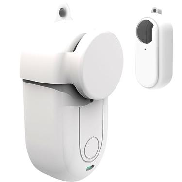 Imagem de Miimall Compatível com Insta360 GO3 capa de silicone + tampa de lente, capa protetora de absorção de choque antiderrapante e arranhões para câmera Insta360 Go3 Action Case Acessórios-Branco