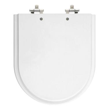 Imagem de Assento Sanitário Riviera Branco Tampa para Vaso Celite Madeira Laqueada