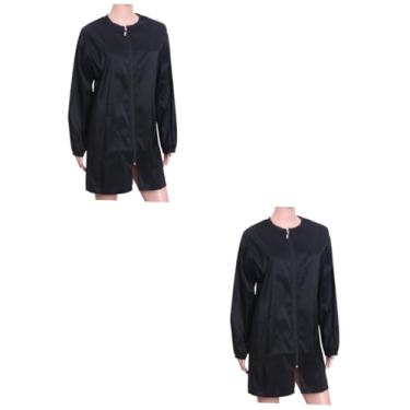 Imagem de FOMIYES 2 Peças Cliente De Salão Batas De Salão Para Mulheres Capa De Spa Para Cliente Aventais De Trabalho Para Homens Avental De Cabelo Bata Impermeável Adulto Roupa De Spa Vestido Cara