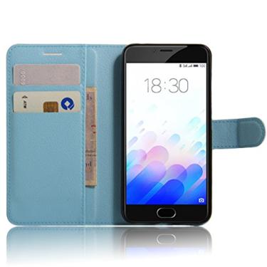 Imagem de Capa carteira MEIZU M3/M3S, capa carteira flip de couro PU premium com compartimento para cartão, suporte e fecho magnético [capa interior à prova de choque de TPU] Compatível com MEIZU M3/M3S