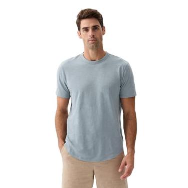 Imagem de GAP Camiseta masculina Lived in Curved Hem, New England Sky, M