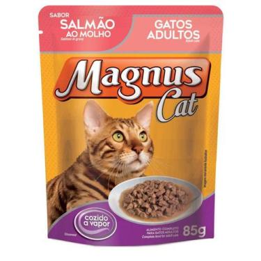 Imagem de Magnus Sache Gatos Adultos Salmão Ao Molho - 85 Gr - Adimax Pet