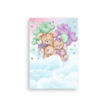 Imagem de Painel De Festa Vertical 1,50 x 2,20 - Revelação Ursinhos Teddy Bears 