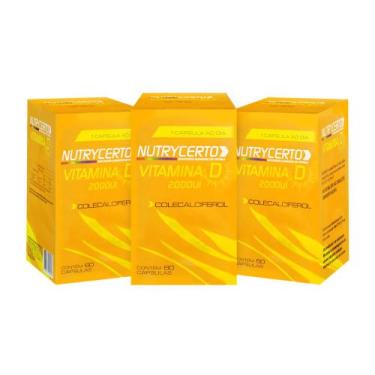 Imagem de Vitamina D Nutrycerto 2000 Ui 60cps Kit 3 Unidades - Biofhitus