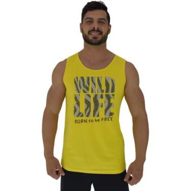 Imagem de Regata Clássica Masculina MXD Conceito Wild Life, P, Amarelo
