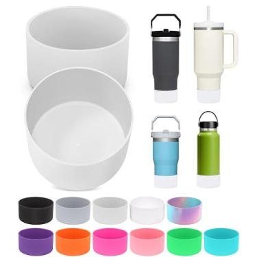 Imagem de PICcircuit 2 peças para Stanley Boot, fundo de silicone para Quencher Adventure 1,134 g 850,5 g IceFlow 567 g 850,5 g garrafa e para copo Hydroflask 350.2-680.4 g para acessórios Stanley Cup Evite