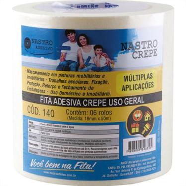 Imagem de Fita Crepe Nastro 48Mm X 50Mt - Kit C/4 Unidades - AFA