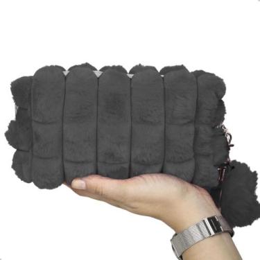 Imagem de Necessaire Estojo Grande Pelúcia Material Escolar Maquiagem - KNIMP, P