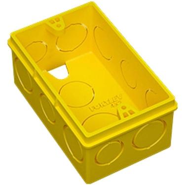 Imagem de Caixa De Luz Retangular 4x2 Pvc Amarelo Antichama Fortlev