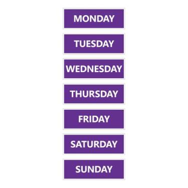 Imagem de Calendário Magnético com Dias da Semana - DCM Solutions - Roxo