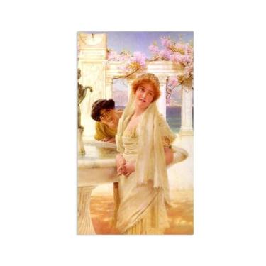 Imagem de MOBYAT Pôster A Difference of Opinion por Lawrence Alma Tadema Prints, reprodução de pintura a óleo, impressão giclée em tela, arte de parede pronta para pendurar para decoração de quarto de casa. 85