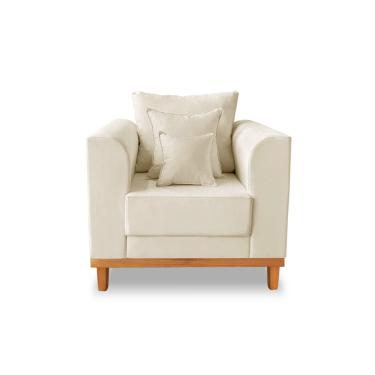 Imagem de Poltrona Viena Beny Suede Bege