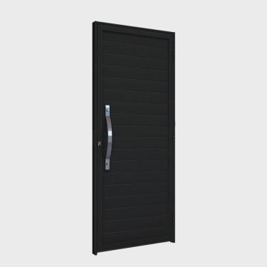 Imagem de Porta de Aluminio de Giro Lambri com Puxador em Aço Inox215x89cm Riobras