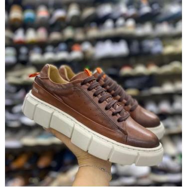 Imagem de Sapatênis HB Couro Legítimo Urbano Dinâmico Contempo Elevado Masculino