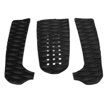 Imagem de Cffuvros 3PCS Surfboard Traction Pads Set, Anti Slip EVa Deck Grip Pads for Longboard Shortboard Skimboard, High Performance Surf Traction Pad with Durable Foam (Preto)