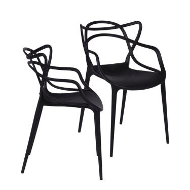Imagem de Kit 2 Cadeiras para Sala de Estar Solna Preto