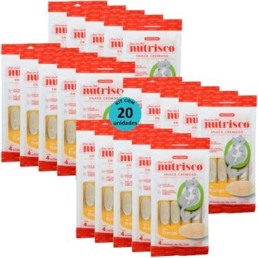 Imagem de Snack cremoso nutrisco gatos adultos 14g frango com 4 un - kit com 20