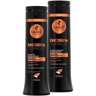 Imagem de Kit shampoo condicionador encorpa cabelo 300ml cada haskell